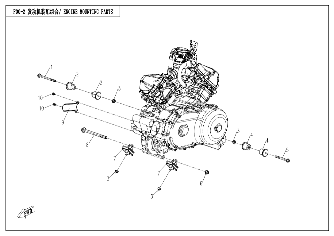 F00-2 ENGINE MOUNTING PARTS