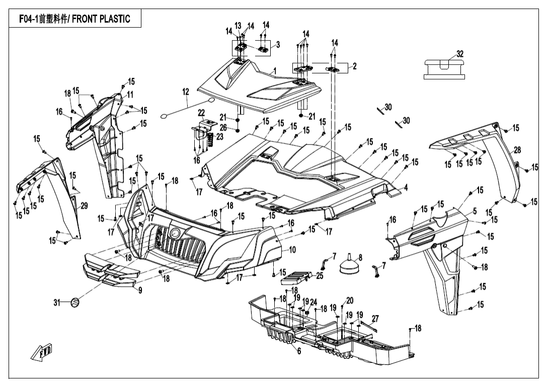 F04-1 FRONT PLASTIC
