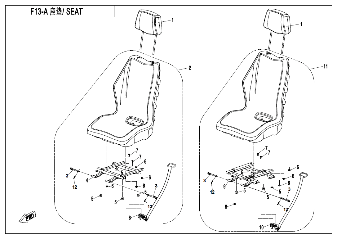 F13-A SEAT (ORDINARY)