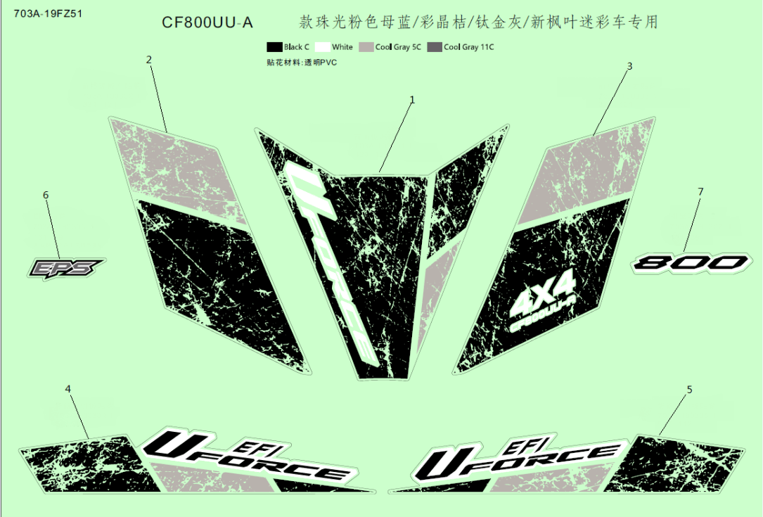 NEW MAPLE CAMO CHARACTER DECALS
