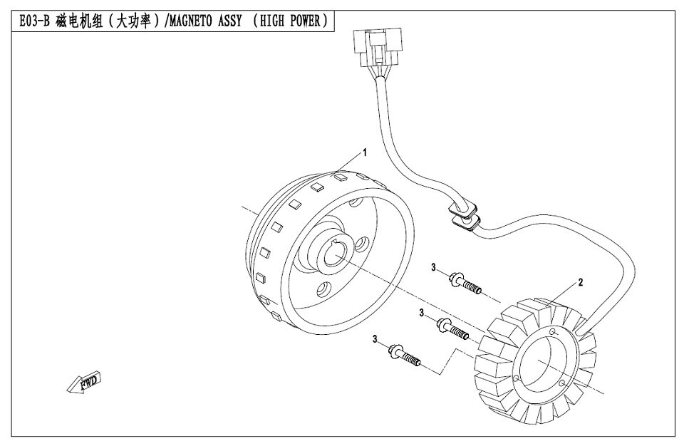Magneto stator (HIGH-POWER)