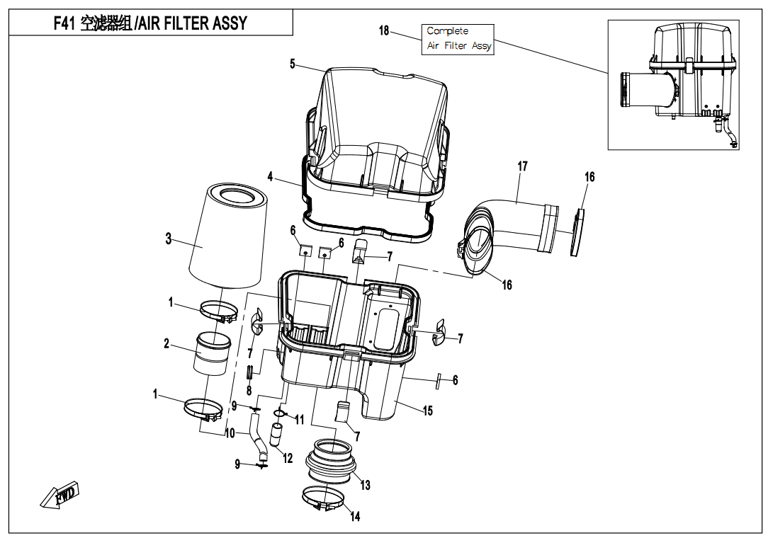 F41 AIR FILTER ASSY.