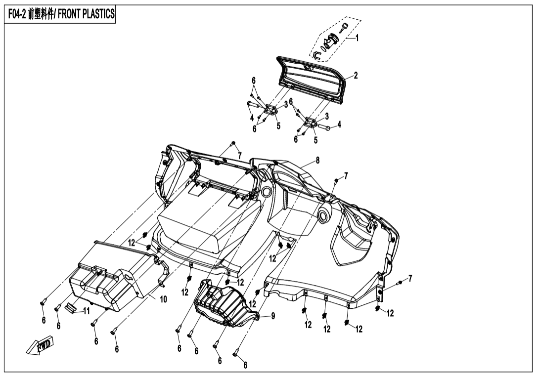 F04-2 FRONT PLASTICS