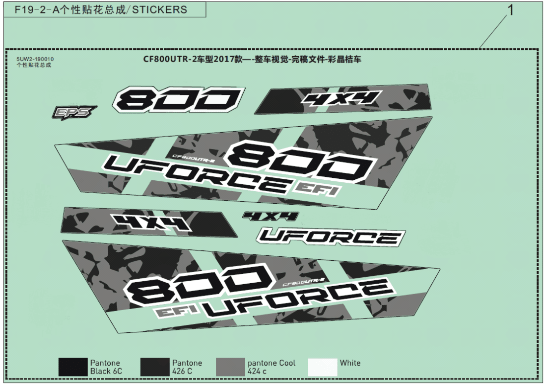 F19-2-A DECAL KITS(CRYSTAL ORANGE)