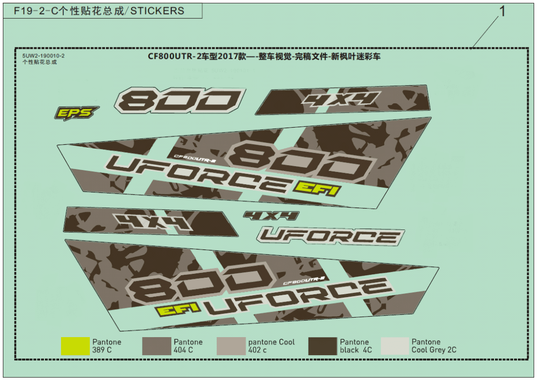 F19-2-C DECAL KITS(NEW MAPLE CAMO)