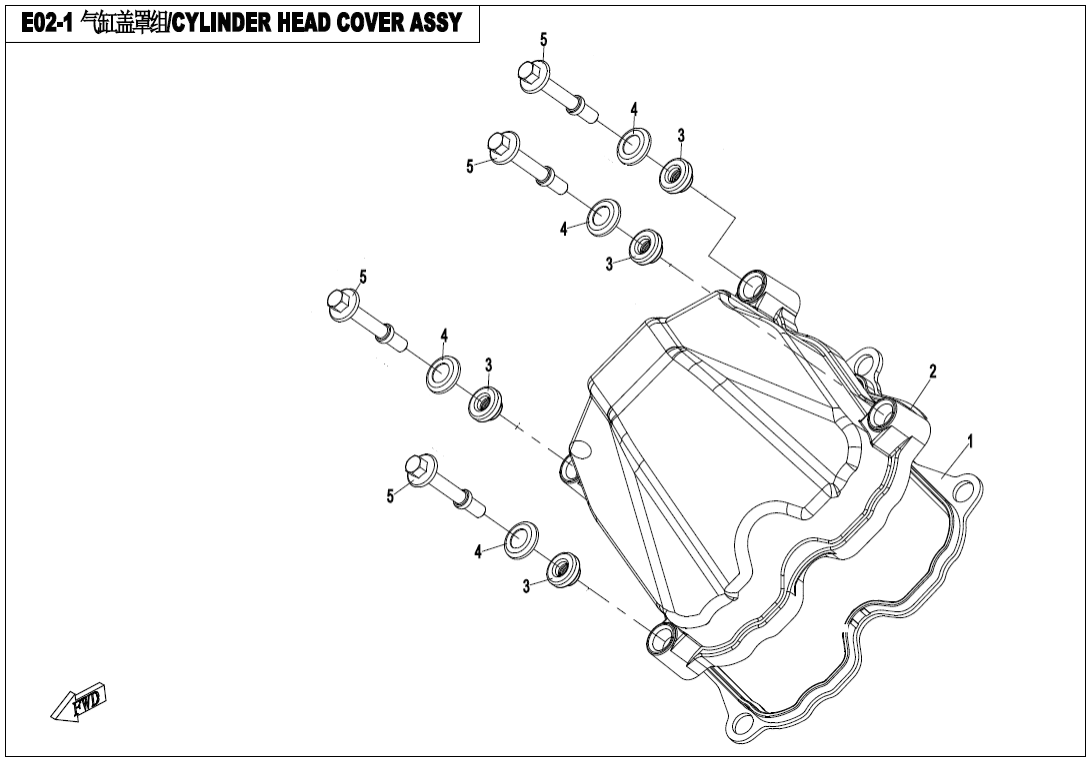 E02-1 CYLINDER HEAD COVER ASSY.