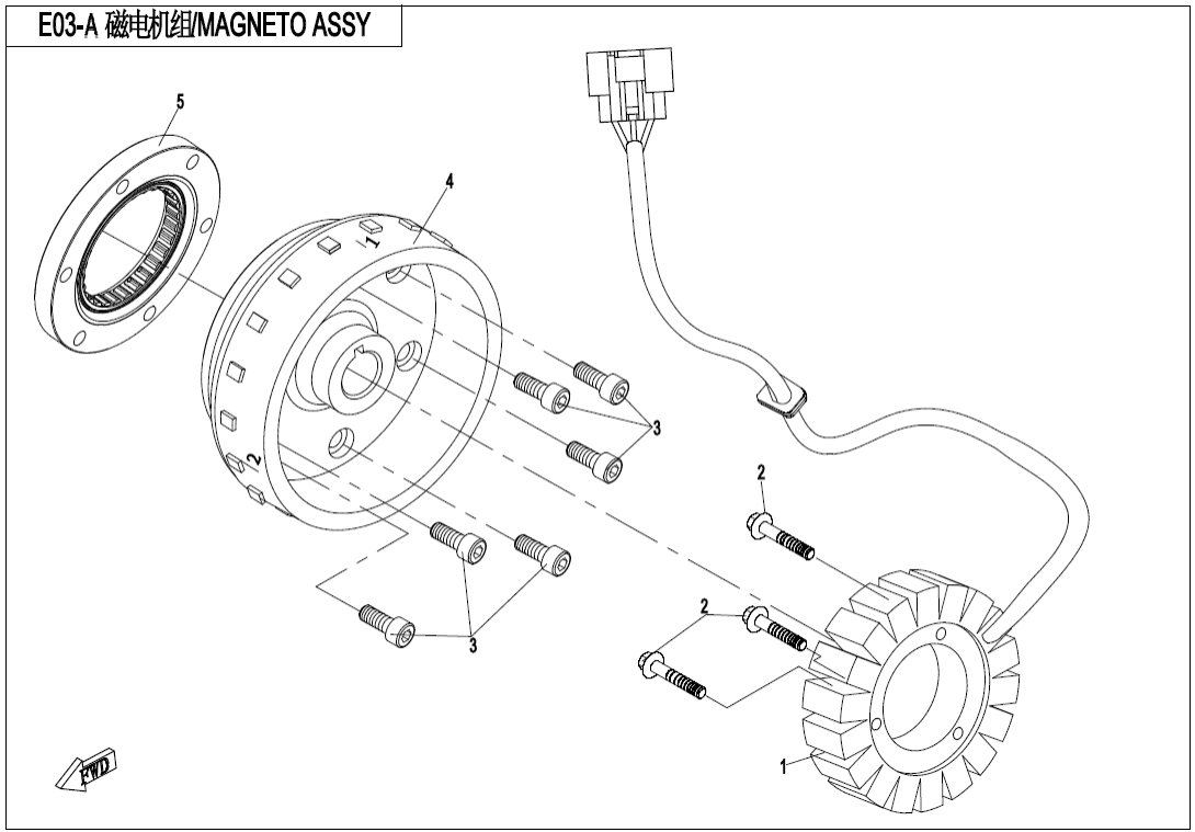 E03-A MAGNETO ASSY.(WITHOUT EPS)