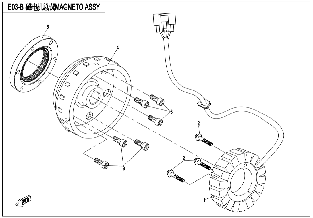 E03-B MAGNETO ASSY.(WITH EPS)