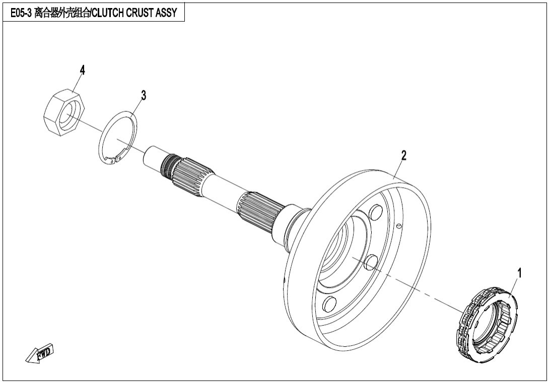E05-3 CLUTCH HOUSING ASSY