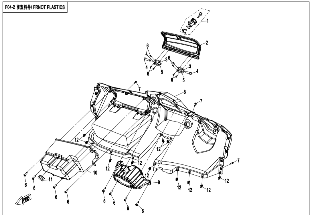F04-2 FRONT PLASTICS