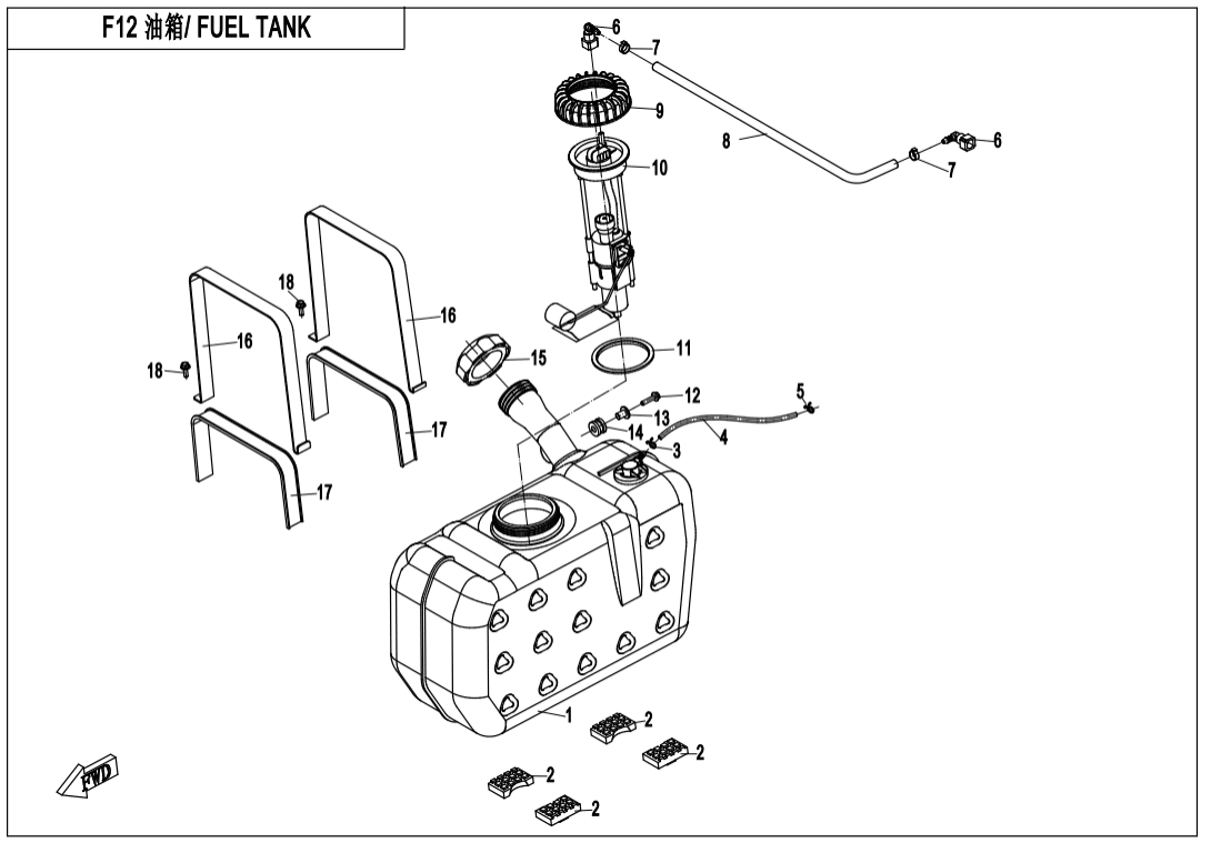 F12 FUEL TANK