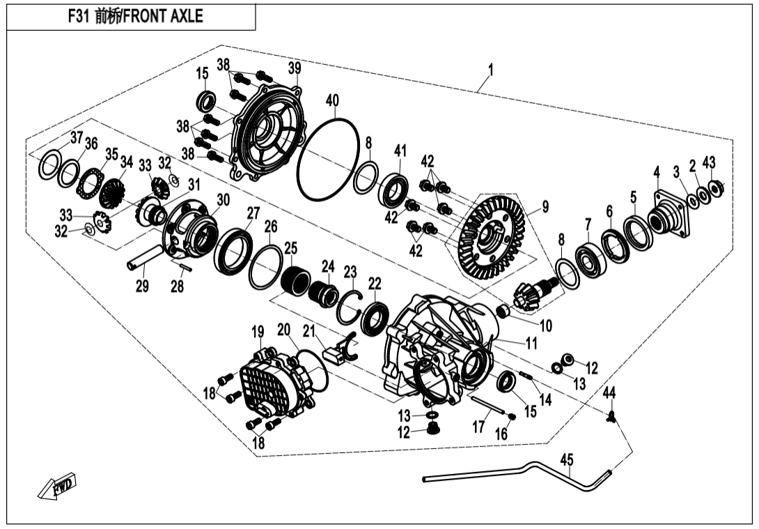 F31 FRONT AXLE