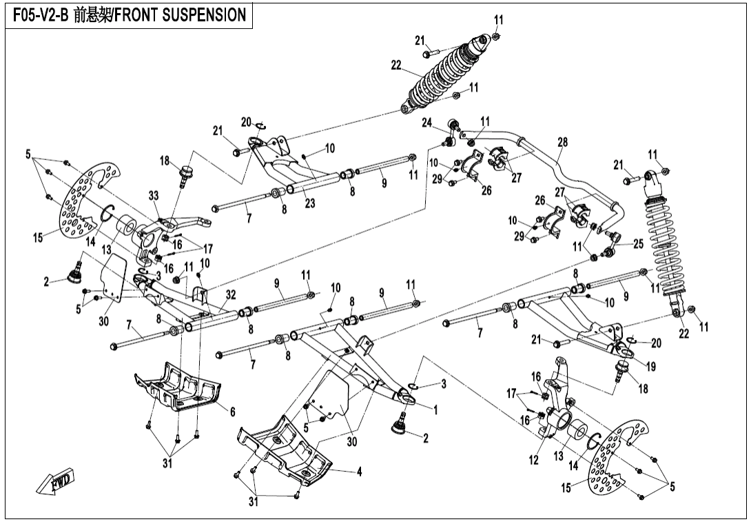 F05-V2-B FRONT SUSPENSION(2018 VERSION)