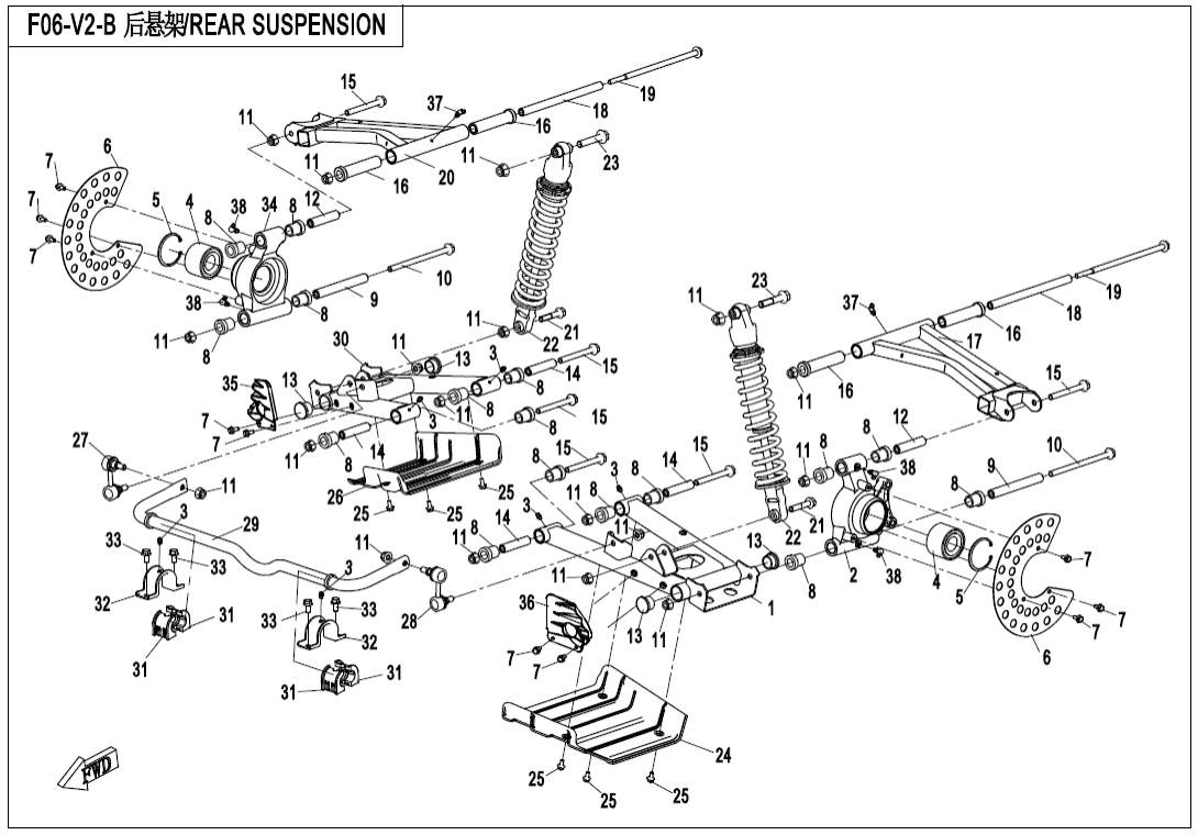 F06-V2-B REAR SUSPENSION(2018 VERSION)