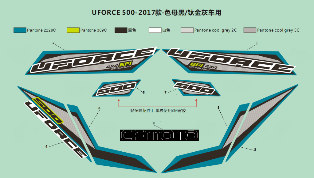 TITANIUM GREY DECALS