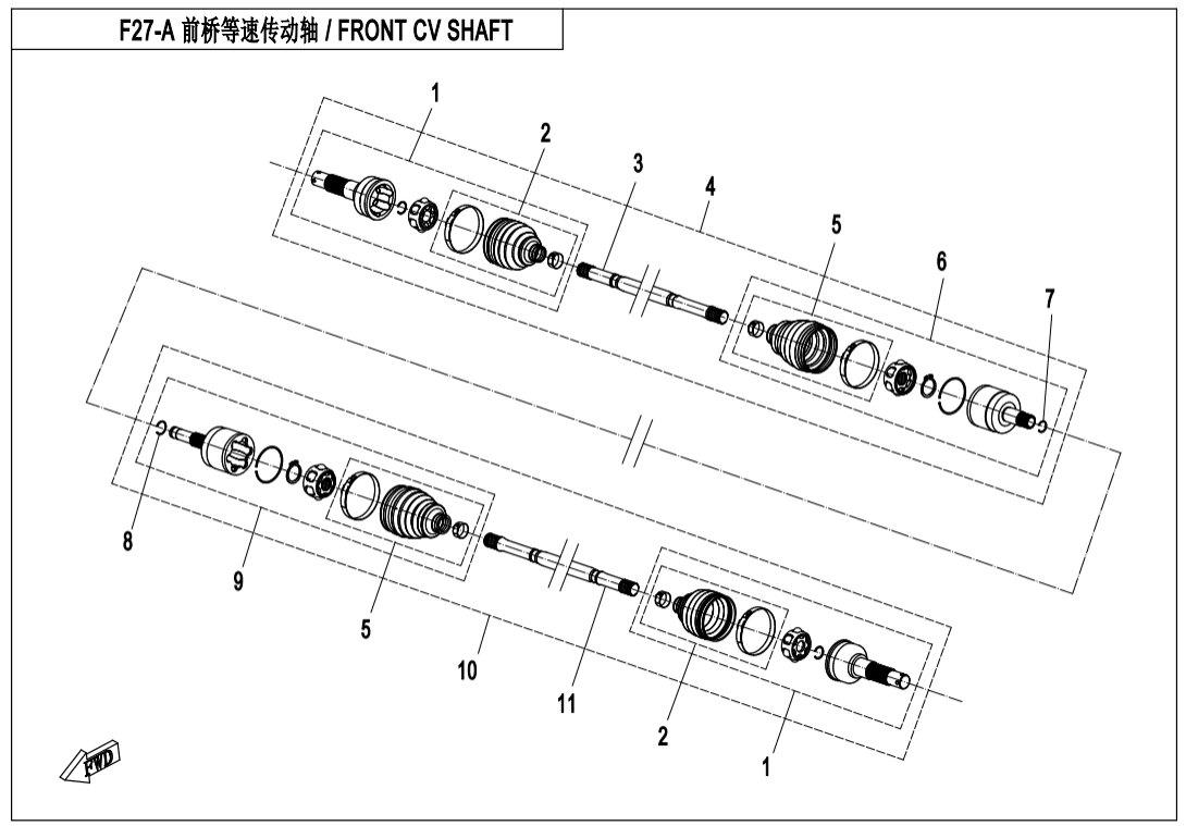 F27-A FRONT CV SHAFT(2017 SPS)