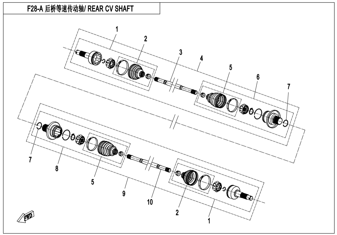 F28-A REAR CV SHAFT(2017 SPS)