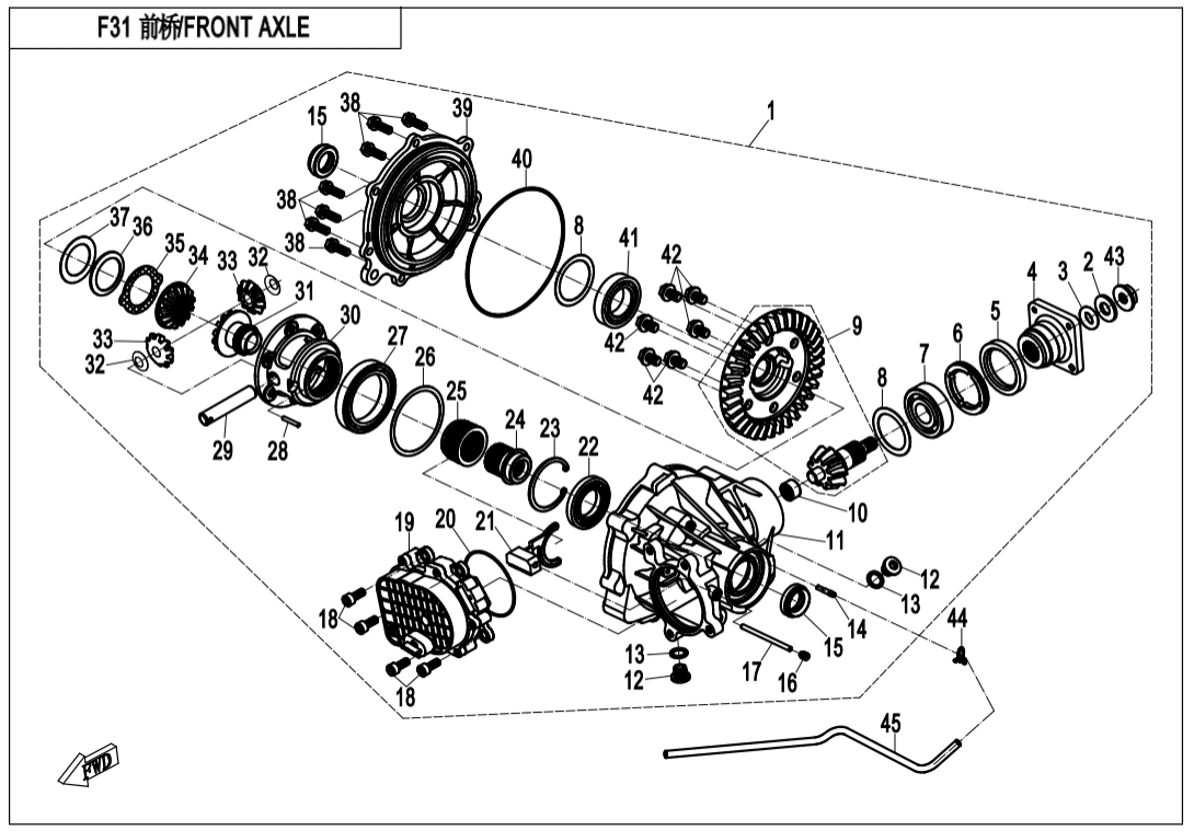 F31 FRONT AXLE
