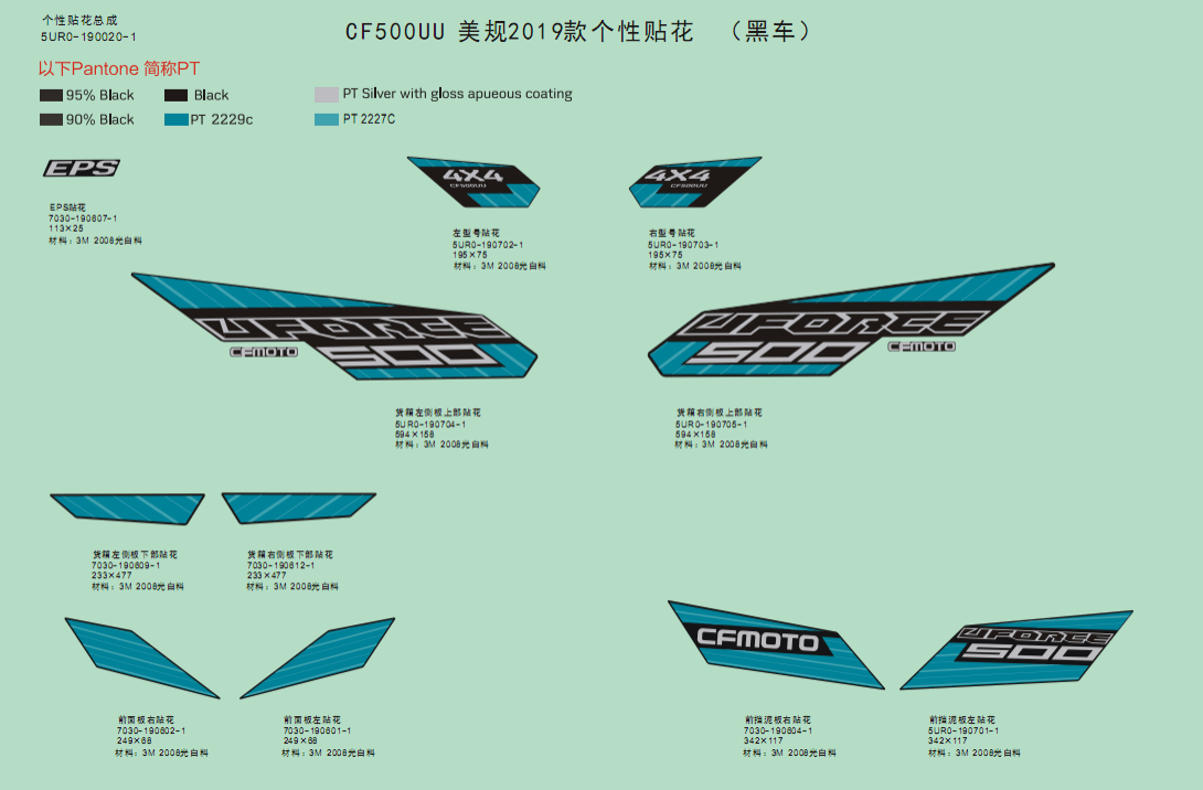 F19-U DECAL KITS(2019,NEBULA BLACK)