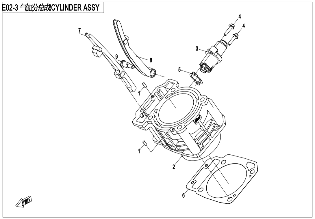 E02-3 CYLINDER ASSY