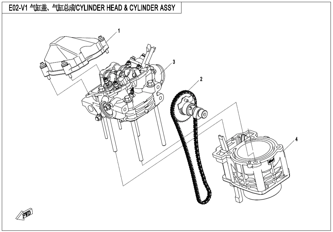 E02-V1 CYLINDER HEAD@^CYLINDER ASSY.
