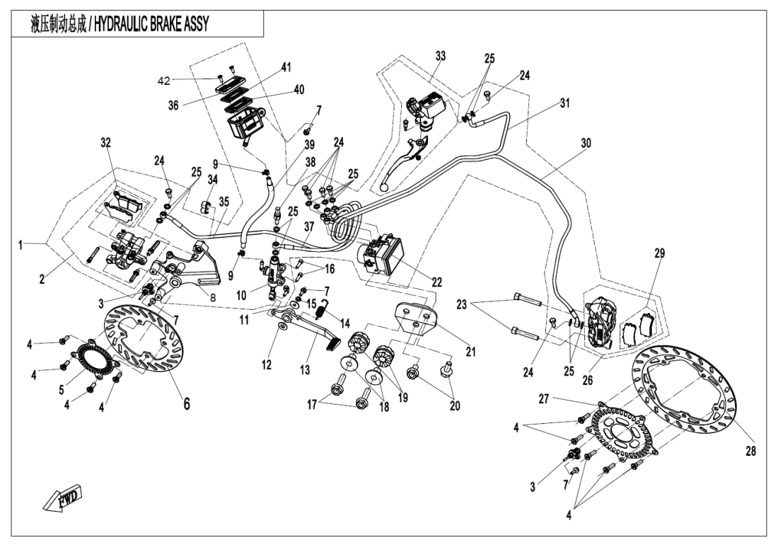 F08 MAB  BRAKE ASSY