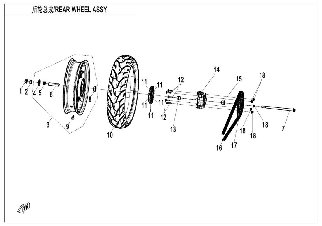 F11 REAR WHEEL