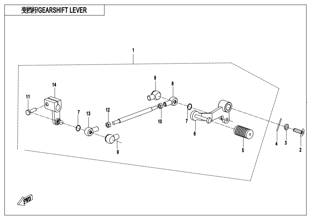 F03-2 GEARSHIFT LEVER