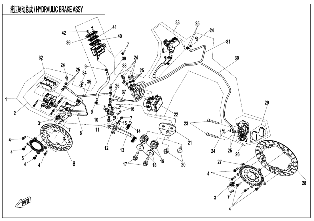 F08-C-V3 MAB  BRAKE ASSY(ABS)