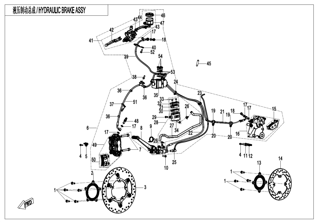 F08 MAB  BRAKE ASSY