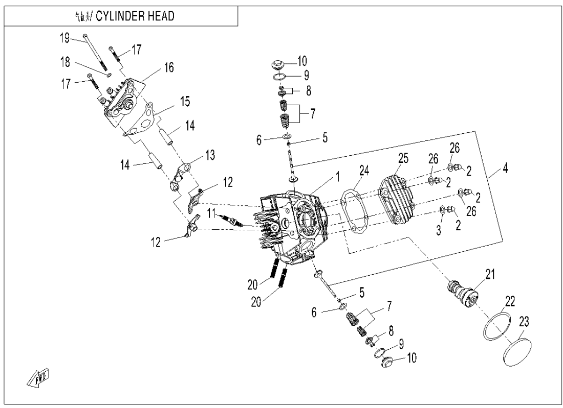 E02-1 CYLINDER HEAD
