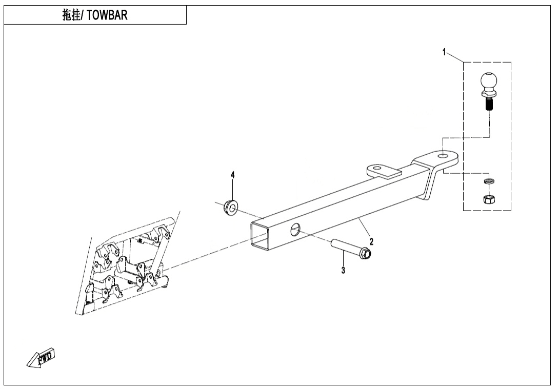 F40-A TOWBAR(BOLT CONNECTION)