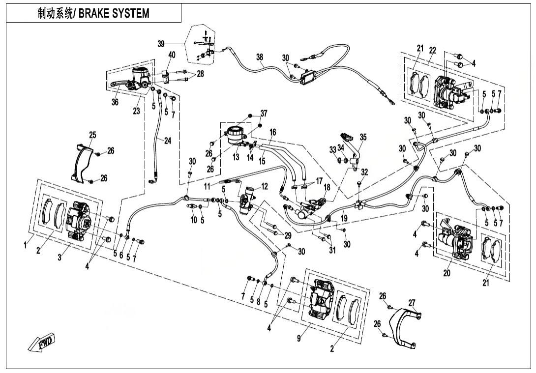 F08-B-V3 BRAKE SYSTEM(LH PARKING)