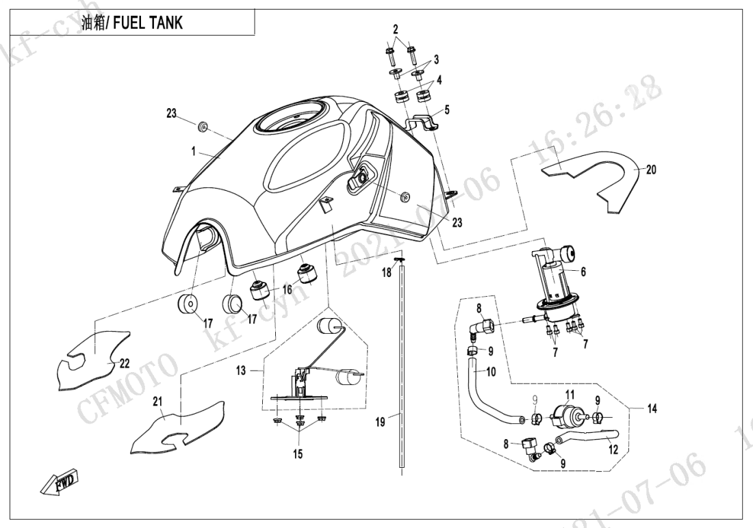 F12 FUEL TANK