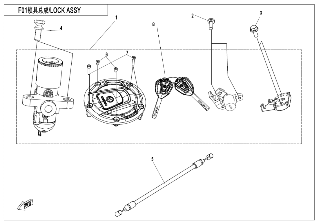 F01-B LOCK KIT
