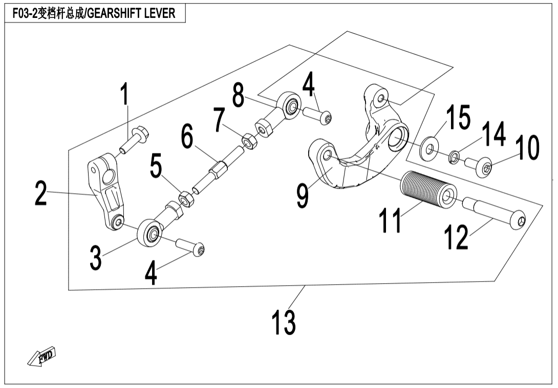 F03-2 GEARSHIFT LEVER