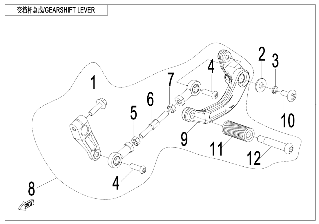 F03-2 GEARSHIFT LEVER
