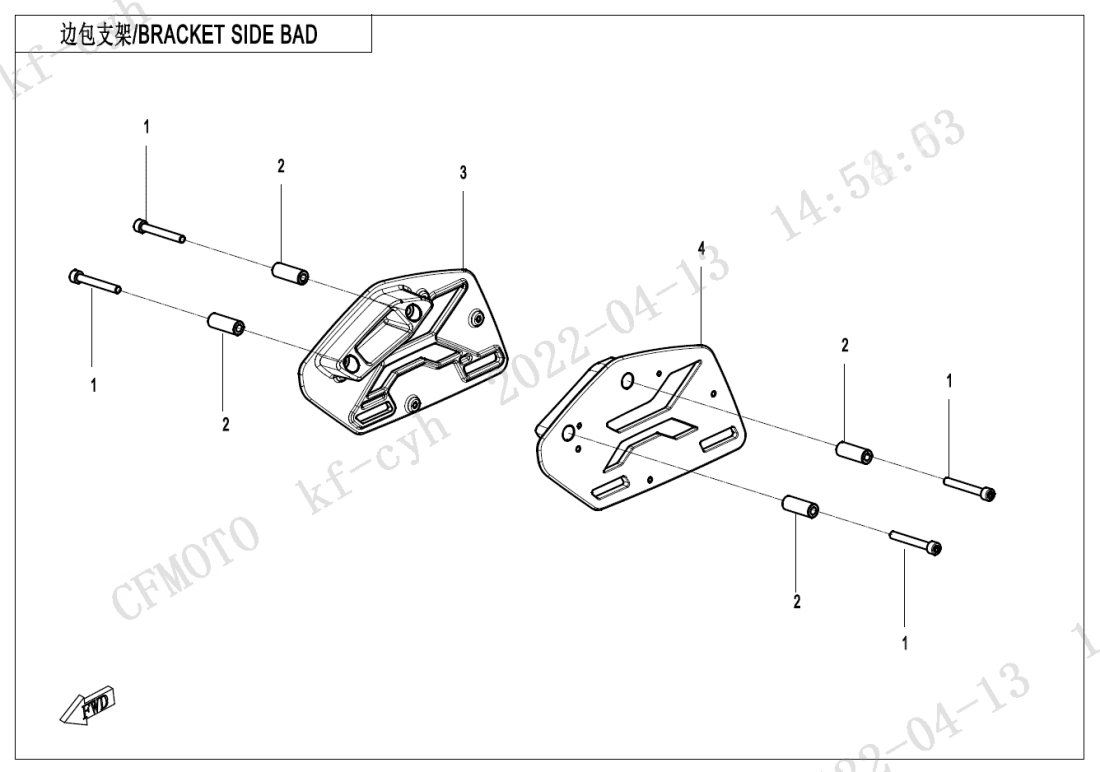 F22 BRACKET  SIDE  BAD