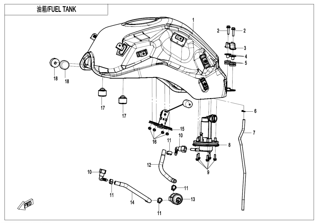 F12 FUEL TANK