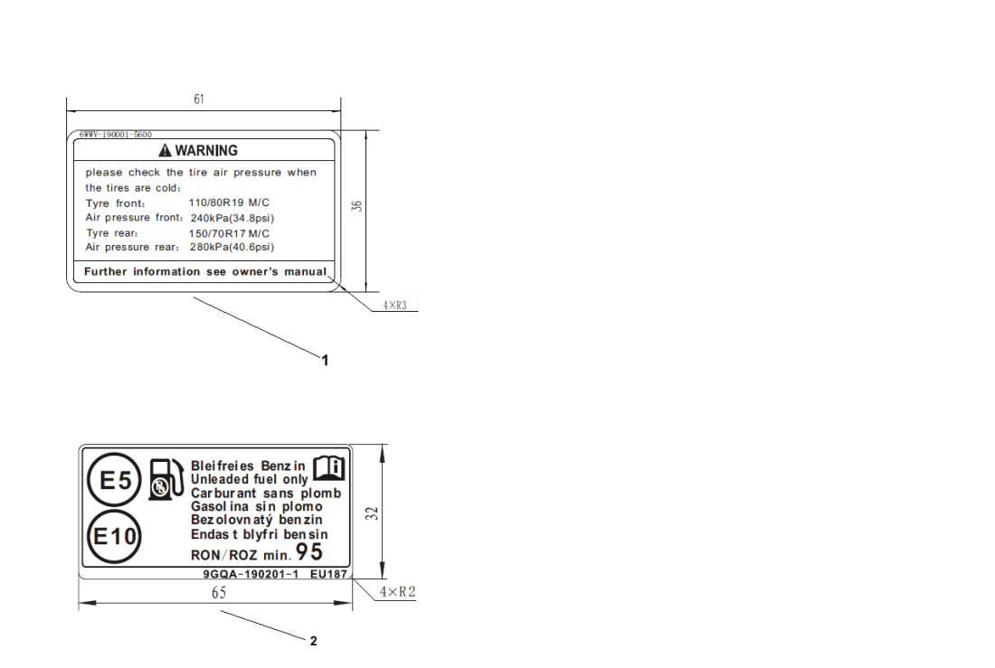 F19-2 WARNING DECAL KITS