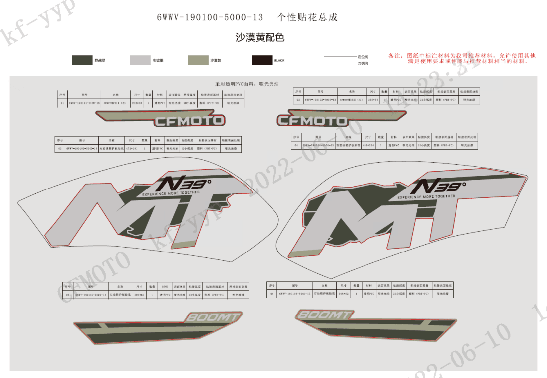 F19-5 DECAL(TOURING-SANDSTONE YELLOW)