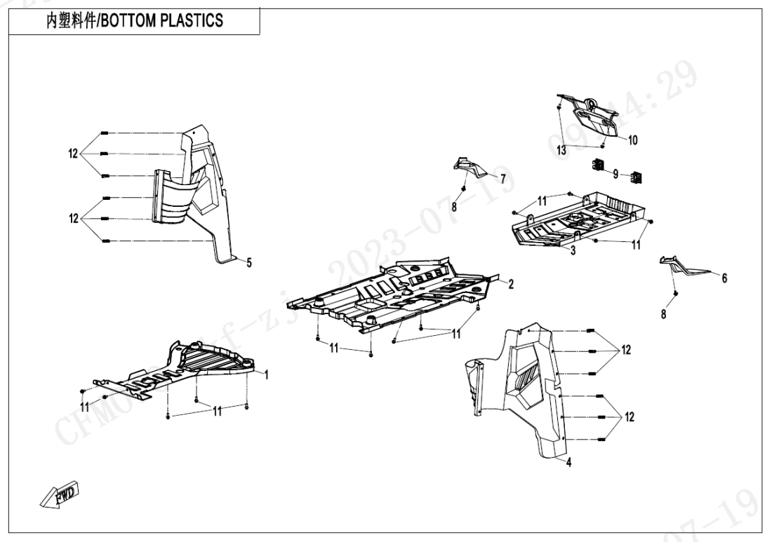 F04-5-V2 BOTTOM PLASTICS