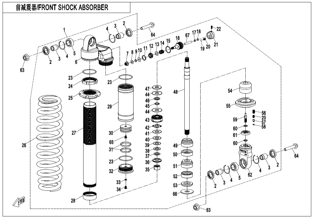 F05-2-C-V2 FRONT SHOCK ABSORBER(GAS,RUSSIA)