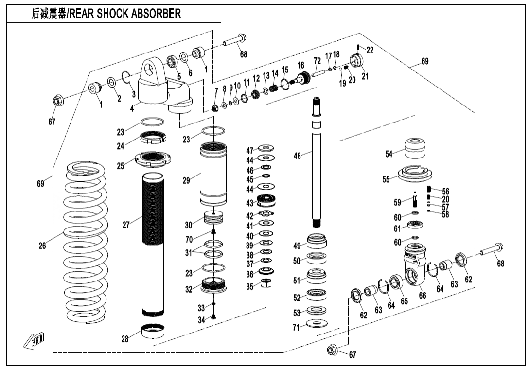 F06-2-C-V2 REAR SHOCK ABSORBER(GAS,RUSSIA)