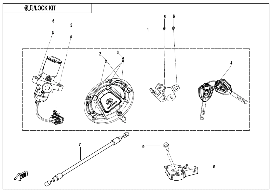 F01-A LOCK KIT