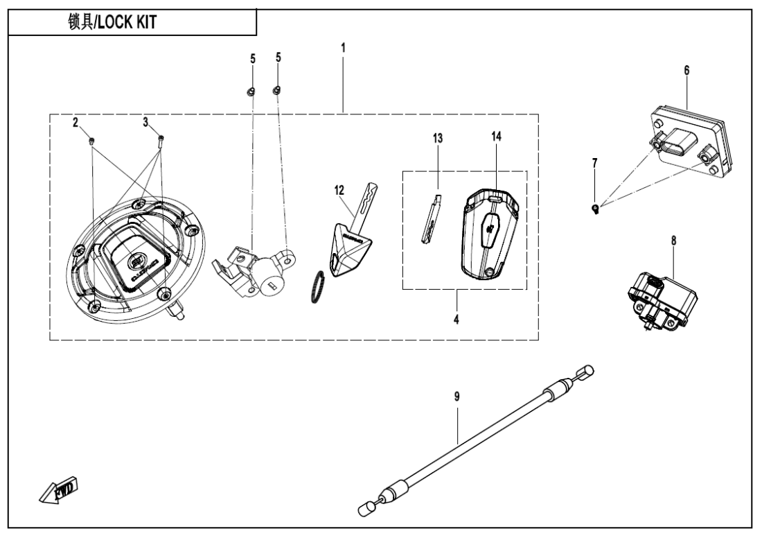 F01-B LOCK KIT(ADVANCED)