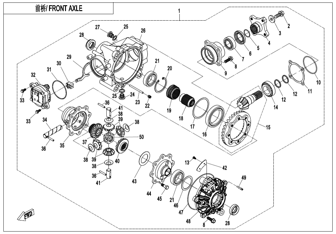 F31 FRONT AXLE