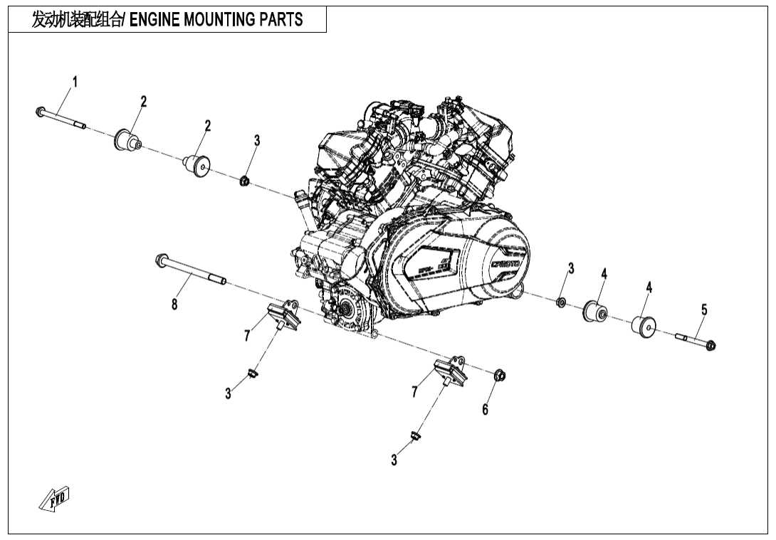 F00-1 ENGINE MOUNTING PARTS