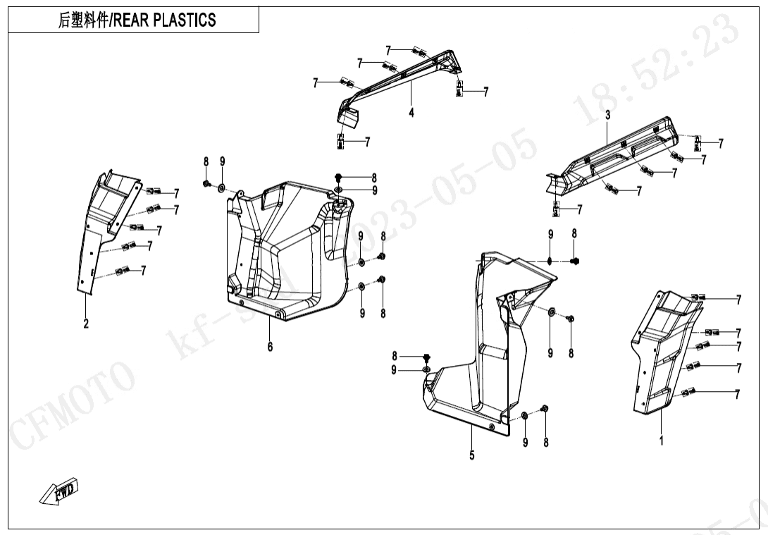 F04-5-V2 REAR PLASTICS