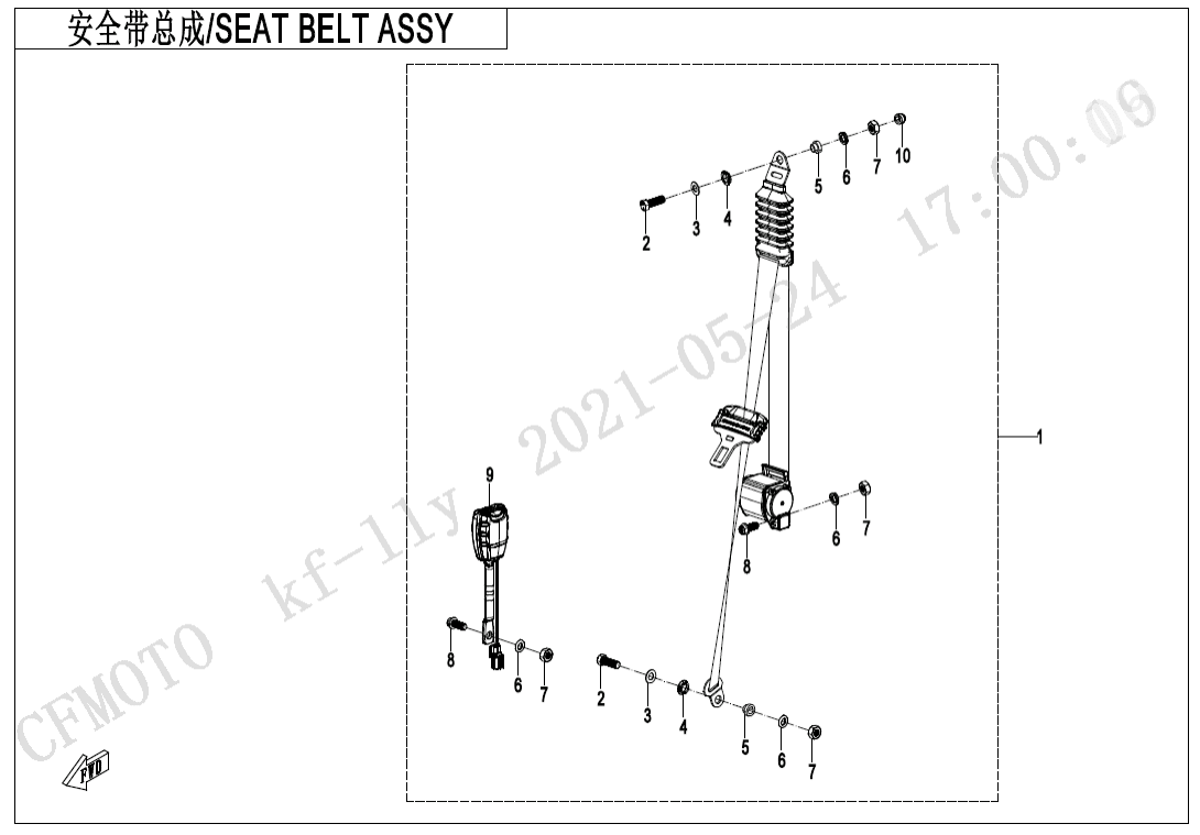 F34-1 SEAT BELT ASSY(DRIVER)